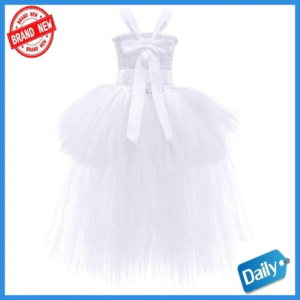 Girls Halloween Tutu Dress Tulle Fairy Princess Birthday Party Outfit